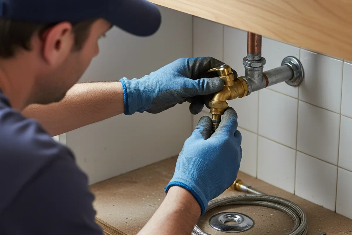 Shutoff valve and fitting work during Faucet and Fixture Repair in Hereford